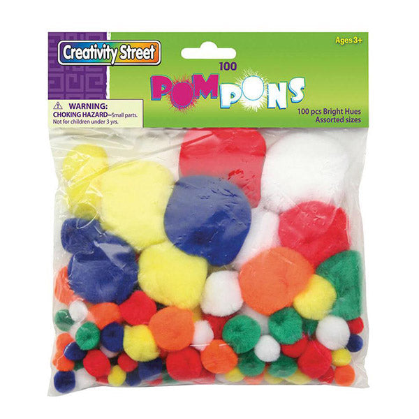 Creativity Street Hot Color Pom Poms Assortment – PaperWorm